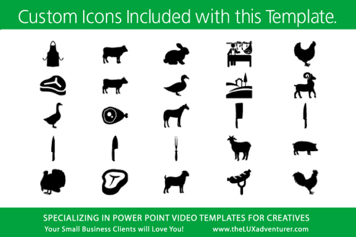 Butcher Power Point Video Template, a Presentation Template by Kathy Green Design (Photo 3 of 4)