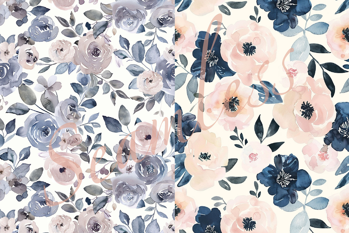 Floral Seamless Patterns, a Pattern Graphic by DreamCafeArt (Photo 2 of 5)