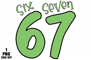 Christmas Six Seven 67 Png, an Illustration by Daily.Designs