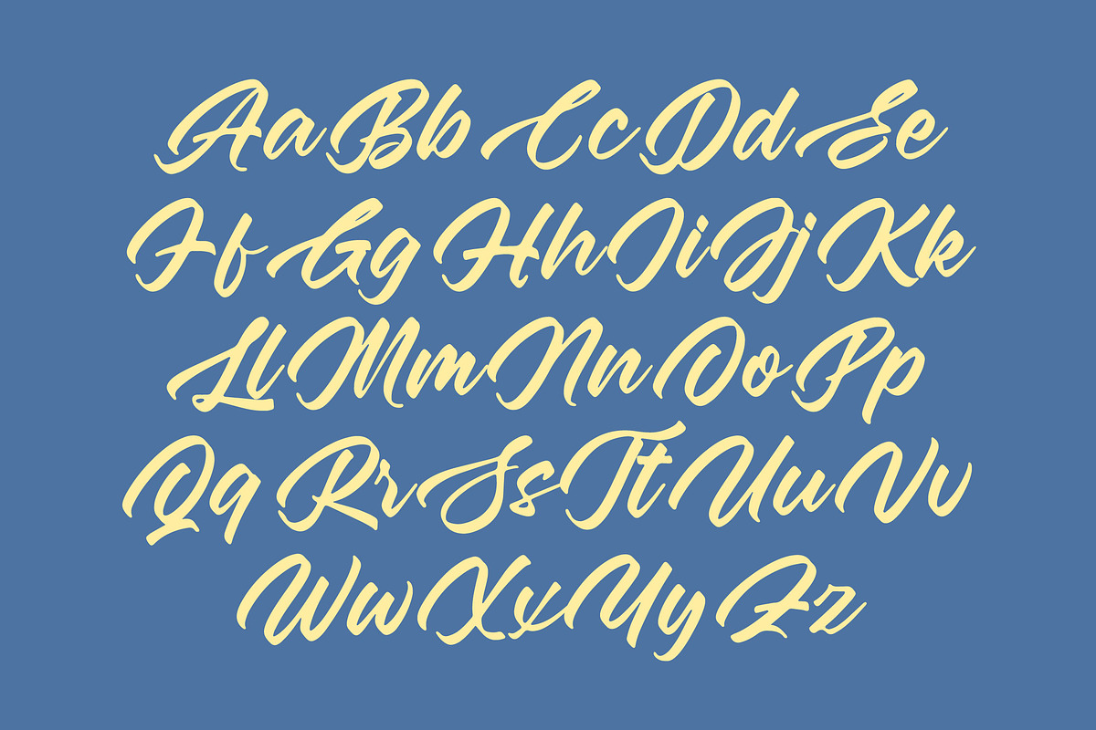 Aretlar Eraghes Bold Calligraphy, a Script Font by Letterena Studios Script (Photo 11 of 20)