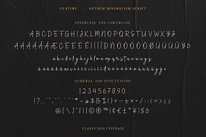 Anthem Minimalism Font Duo