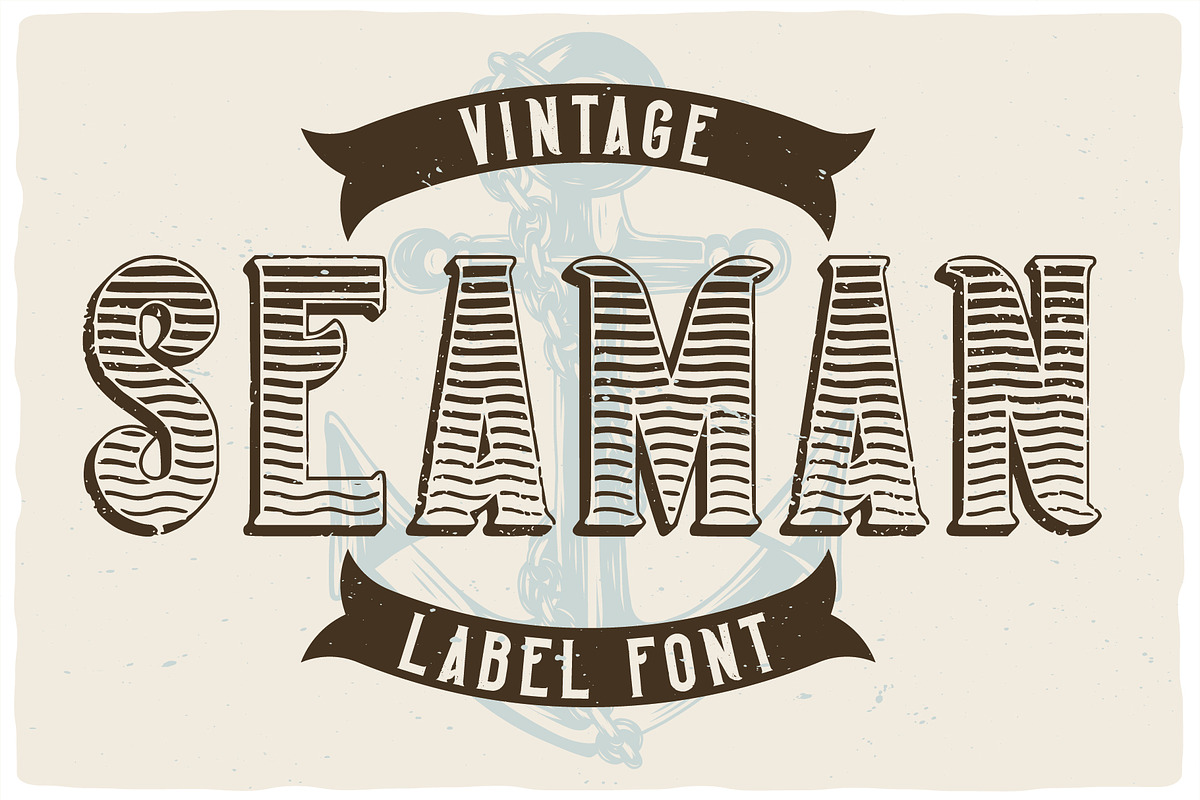 Seaman Label Font, a Symbol Font by VozzyStock (Photo 6 of 11)
