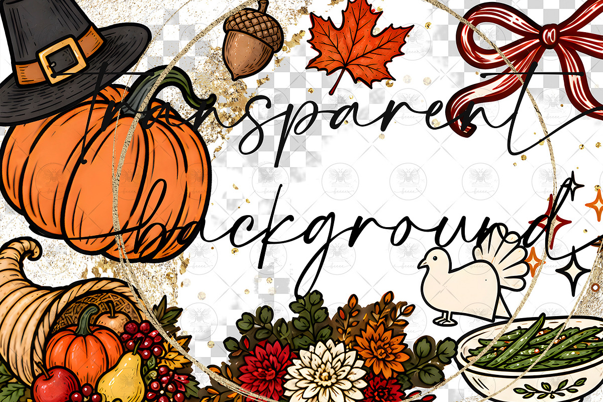 Thanksgiving Whimsical Doodles, a Decorative Illustration by BigCakeBee (Photo 2 of 3)