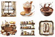 Watercolor Chocolate Heaven Clipart, an Illustration by OK Design (Thumbnail 3 of 5)