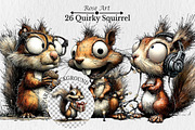 Funny Quirky Squirrel Clipart, an Animal Illustration by Rose Art (Thumbnail 1 of 6)