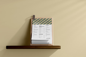 A4 Food Menu On A Board Mockup