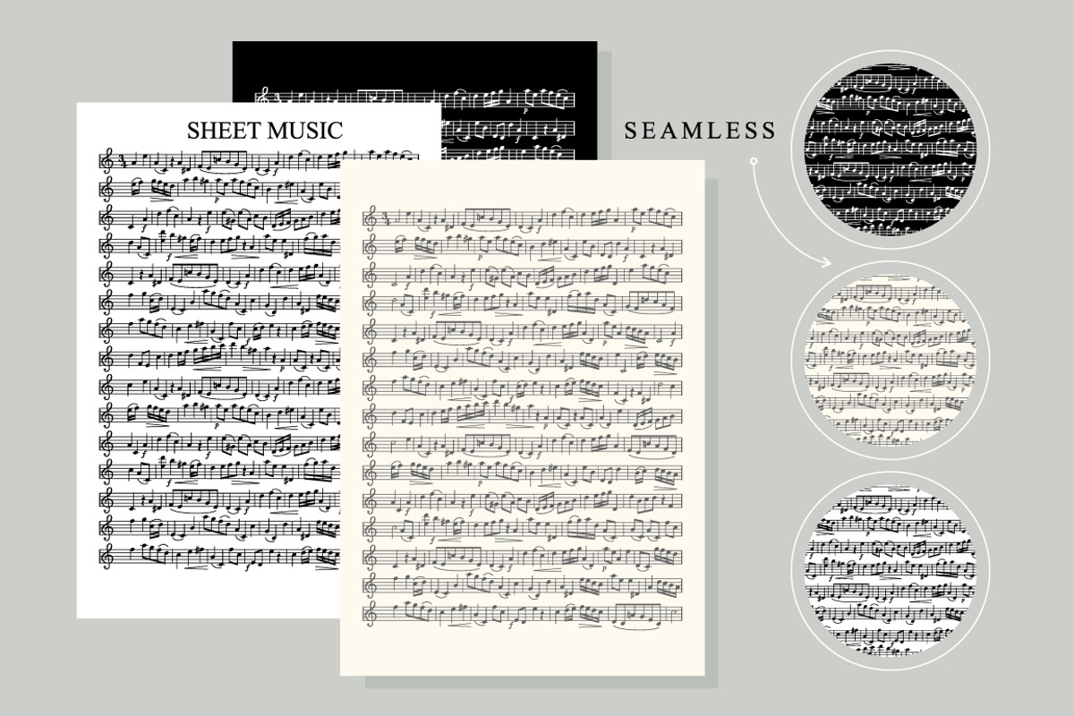 Note. Sheet music. Patterns, a Pattern Graphic by Zoya Miller