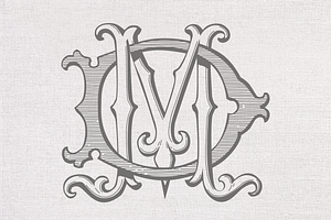 DM vintage monogram