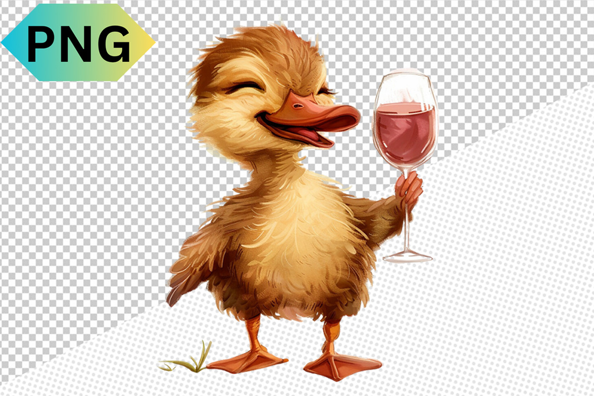 Funny Bird With Wine Glass Clipart, a Graphic by crative8112 (Photo 9 of 13)