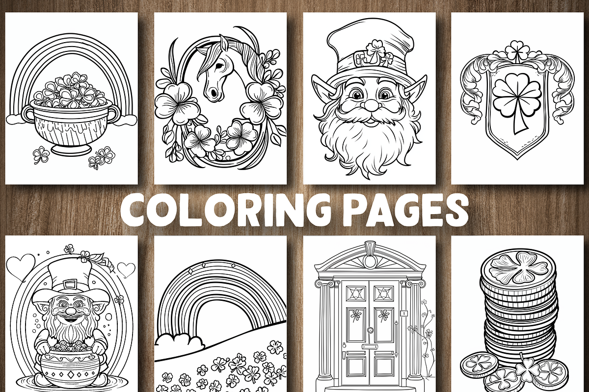 St Patrick's Day Coloring Pages, a Seasonal Illustration by Design Station (Photo 3 of 5)