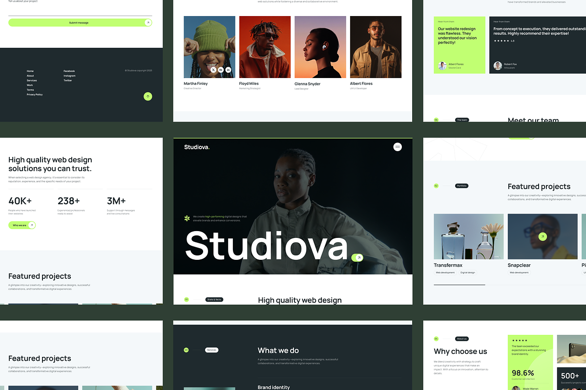 Studiova Agency Framer Template preview 4
