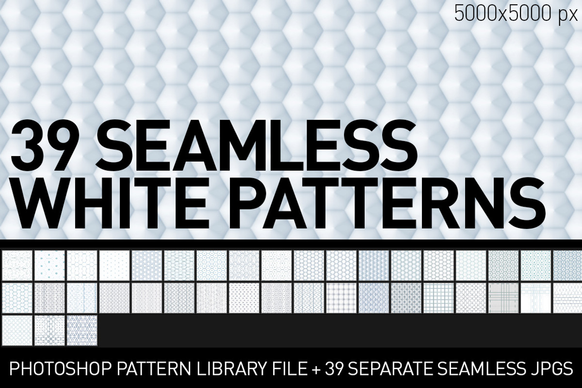 Clean Seamless White Patterns, a Pattern Graphic by Creative Graphics (Photo 1 of 5)
