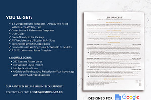 Modern Resume Template Google Docs