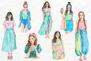 Watercolor Summer Planner Icons Set, a Seasonal Illustration by Maysa Art (Thumbnail 4 of 6)