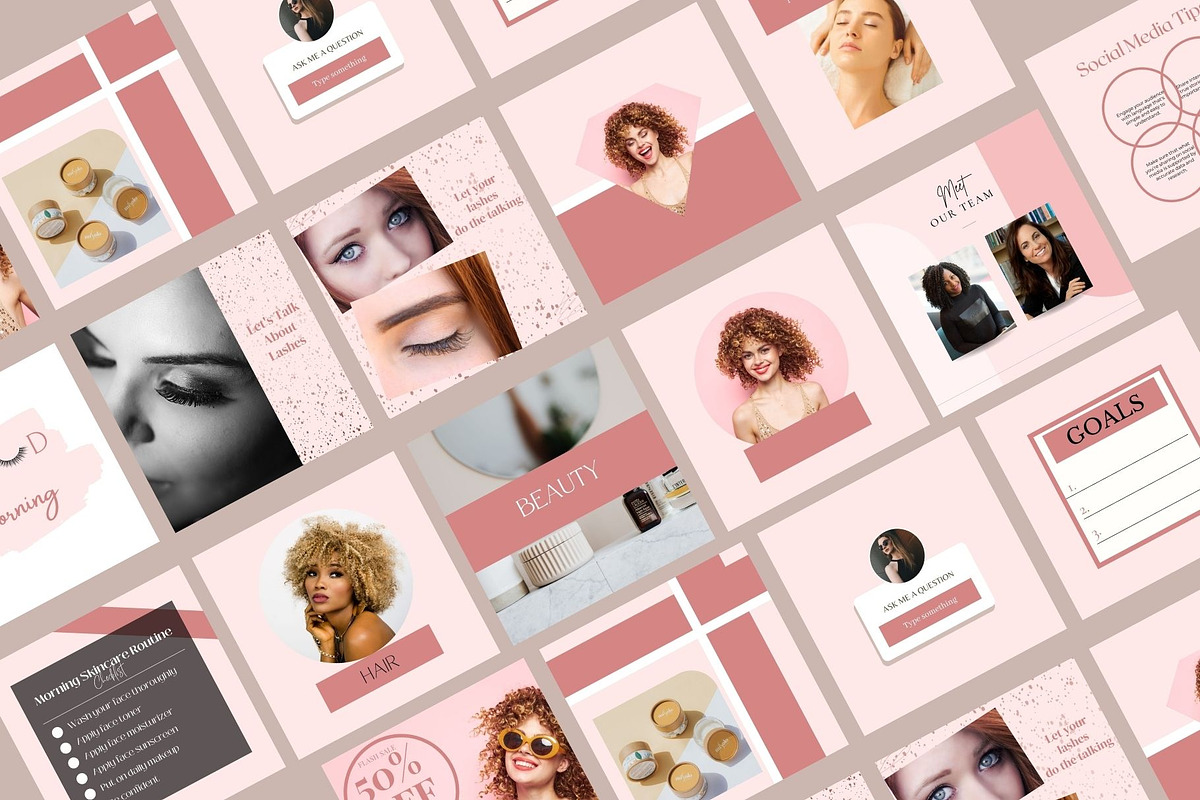 200 Editable Beauty and Skincare soc, a Social Media Template by MORION (Photo 6 of 7)