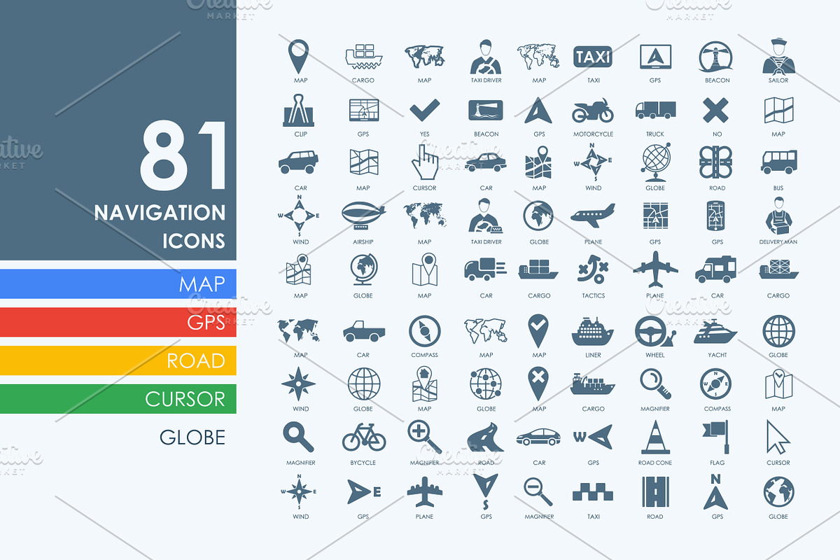 81 navigation icons