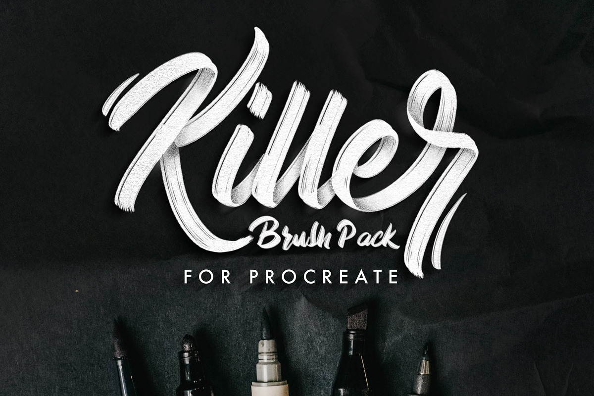 Killer Brush Pack for Procreate, a Brush Add-On by Golden Press Studio