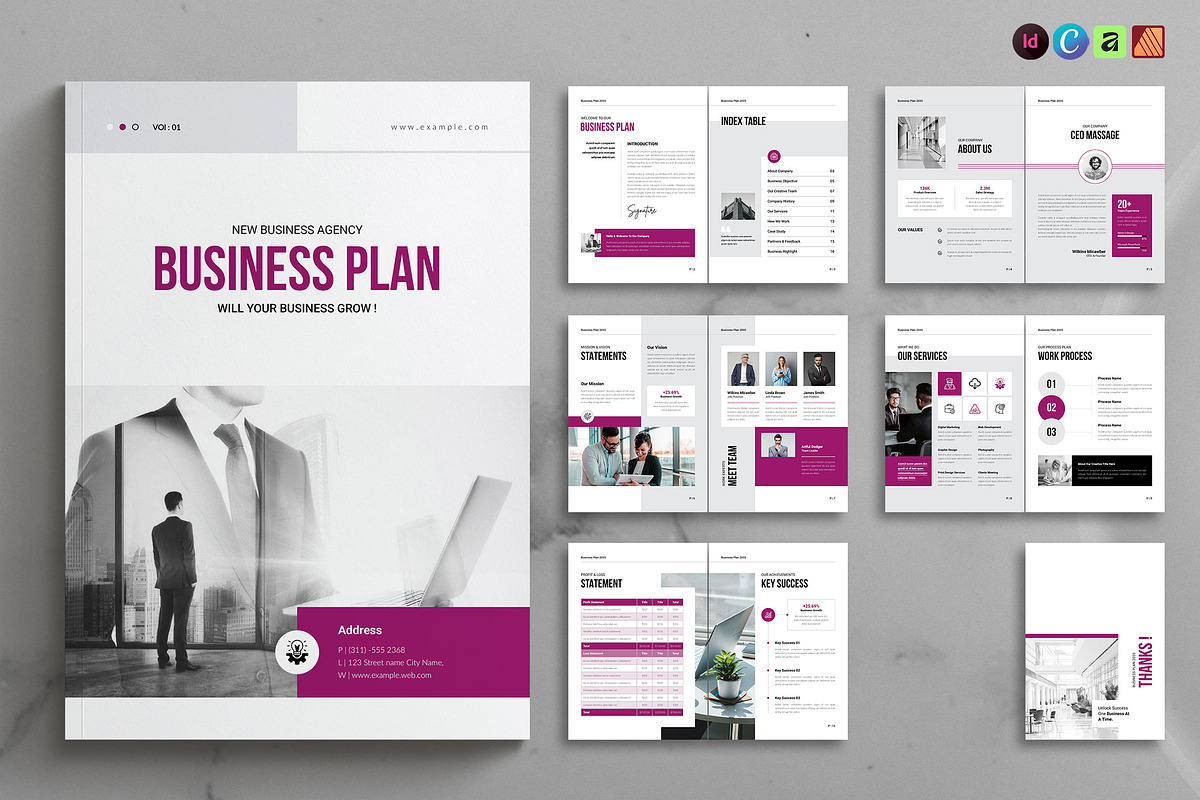 Business Plan Template, a Brochure Template by NorthPeak (Photo 1 of 9)