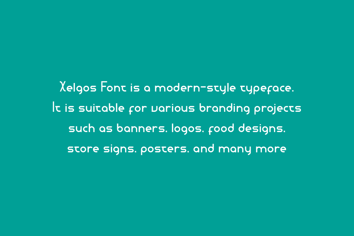 Xelgos - Corporate Logo Font, a Sans Serif Font by QR Design Studio (Photo 6 of 8)