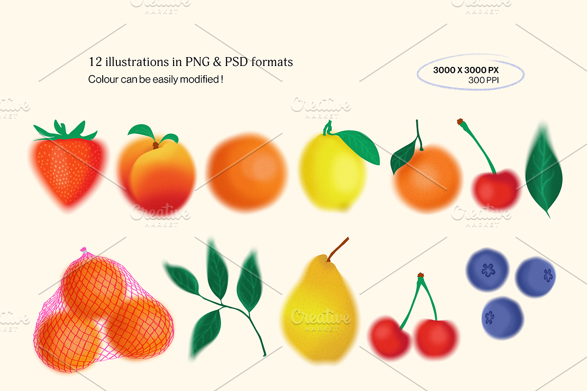 Blurred fruits, an Object Graphic by Camille Natton (Photo 2 of 8)
