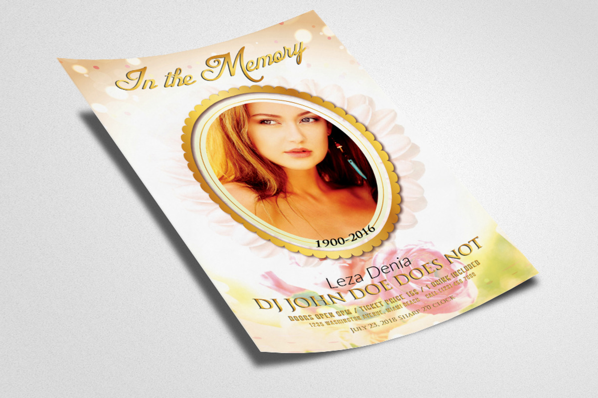 Memorial & Funeral Flyer Templates, a Flyer Template by Business Flyers (Photo 2 of 3)