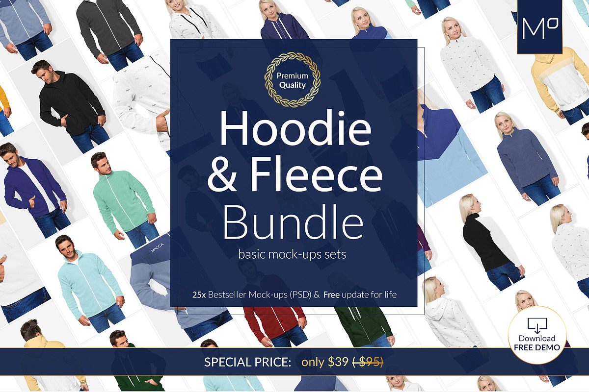 HOODIE & FLEECE BUNDLE 25xMock-ups, a Books & Magazine Mockup by Apparel_Mockups (Photo 1 of 28)