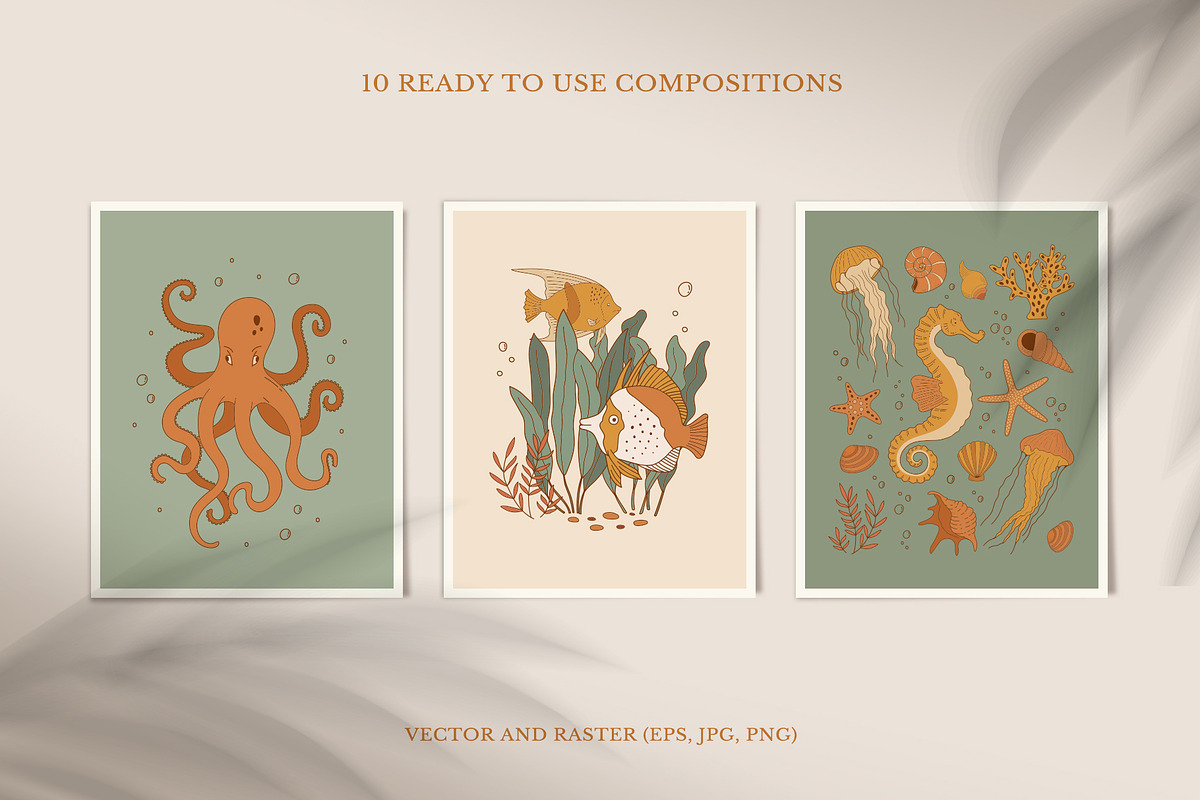 Sea Life Collection, an Animal Illustration by Nadezhda Mikhailova (Photo 4 of 18)