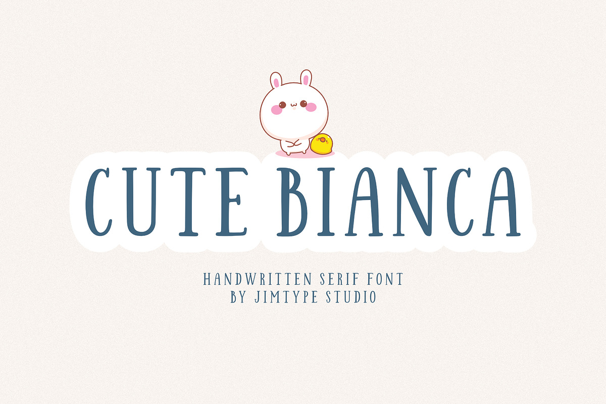 Cute Bianca | Quirky Serif Font, a Serif Font by Jimtype Studio (Photo 1 of 5)