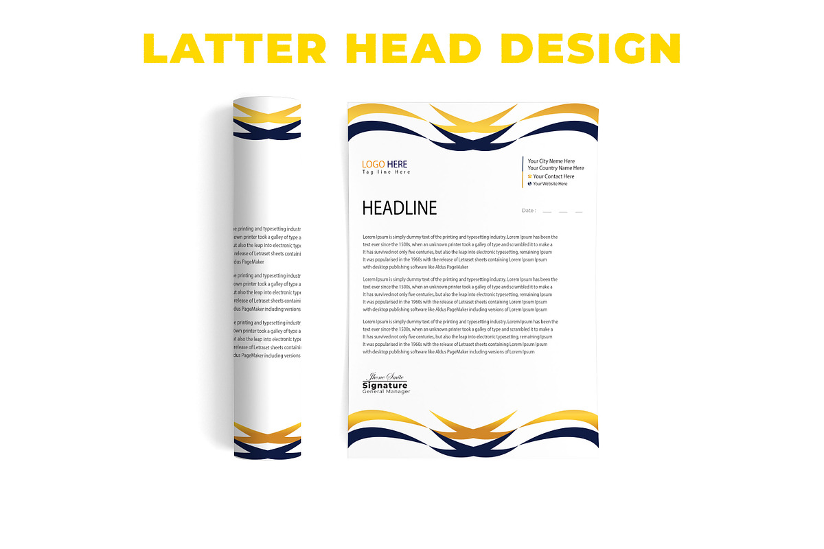 Stylish Business Letterhead Design, a Stationery Template by Vectsaifur807 (Photo 2 of 2)