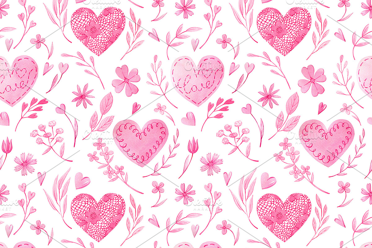 Valentines day, a Decorative Illustration by Watercolor life (Photo 4 of 6)