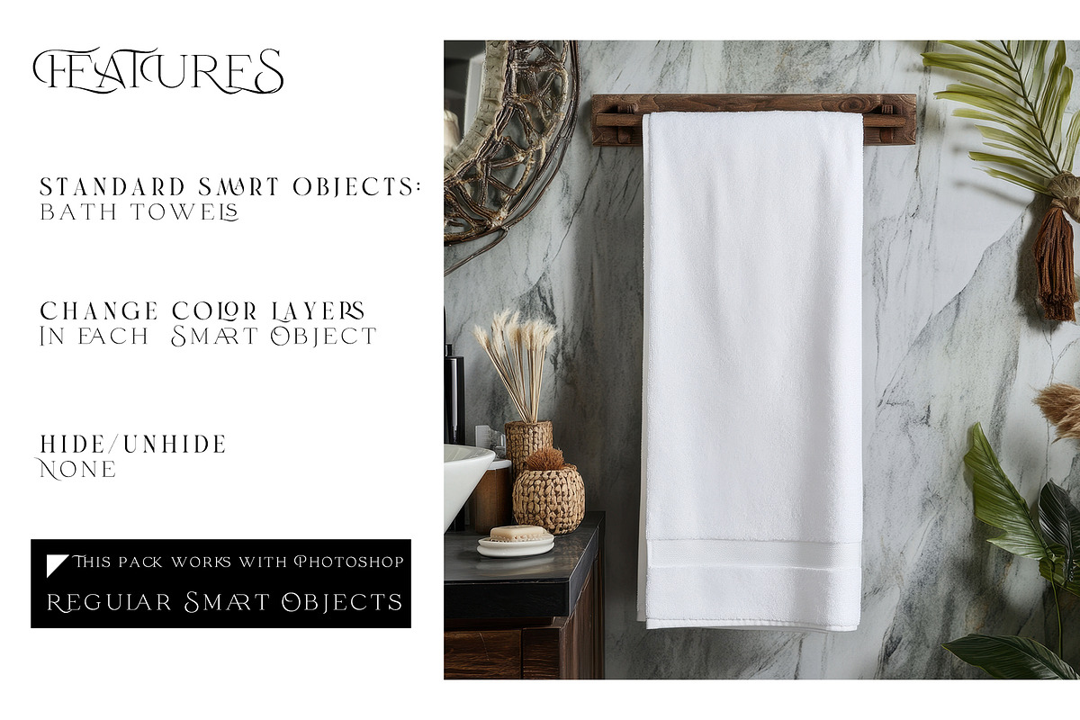Bath Towels Mockups, a Merchandise Mockup by mock-ups (Photo 3 of 16)