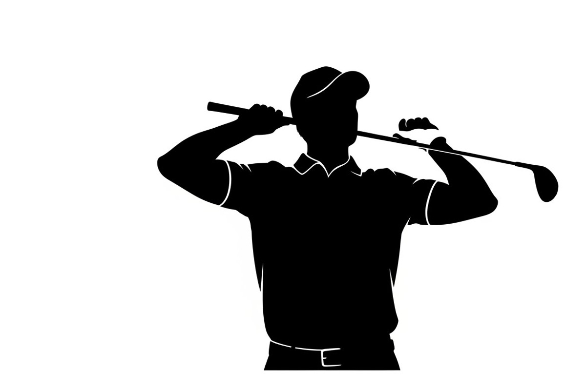 golfing swing silhouettes showcasing, an Illustration by Amazin_art (Photo 30 of 31)