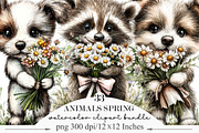 Whimsical Animals Spring Clipart, an Illustration by Designking (Thumbnail 1 of 5)