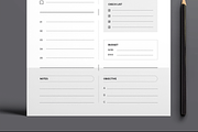 Professional Daily Planner Worksheet, a Stationery Template by MightyDesign (Thumbnail 3 of 8)