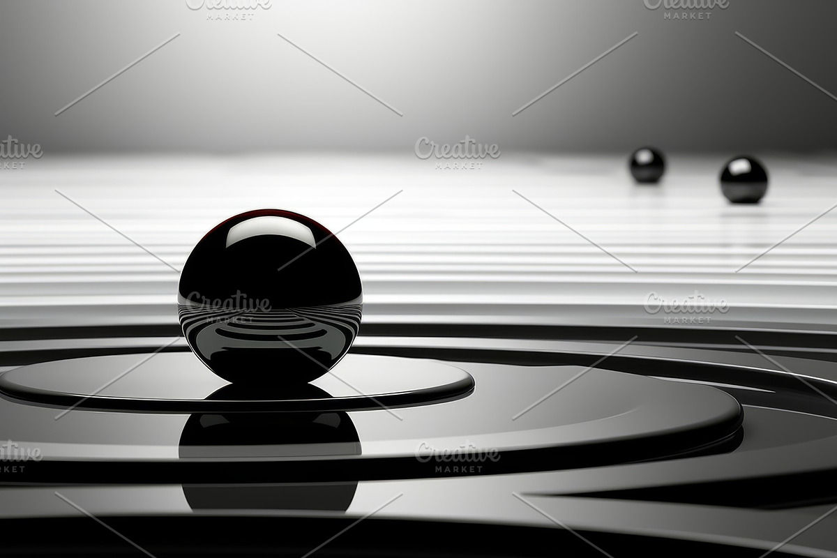 41 Black spheres illustrations, an Object Illustration by Handmadefont (Photo 37 of 41)