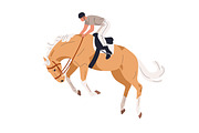 Disobedient horses with riders set, an Animal Illustration by Good Studio (Thumbnail 8 of 8)