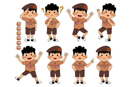 Indonesian Scout Boy Student