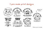 Whimsical bachelorette party clipart, a Decorative Illustration by Heartwarming Art (Thumbnail 13 of 14)