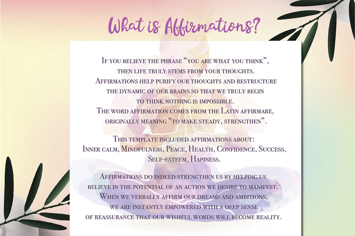 Affirmations. Quotes for instagram, a Social Media Template by digital_essence (Photo 2 of 4)