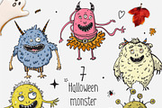 Halloween monsters clipart, a Graphic by ArtSpotVeronika (Thumbnail 2 of 10)