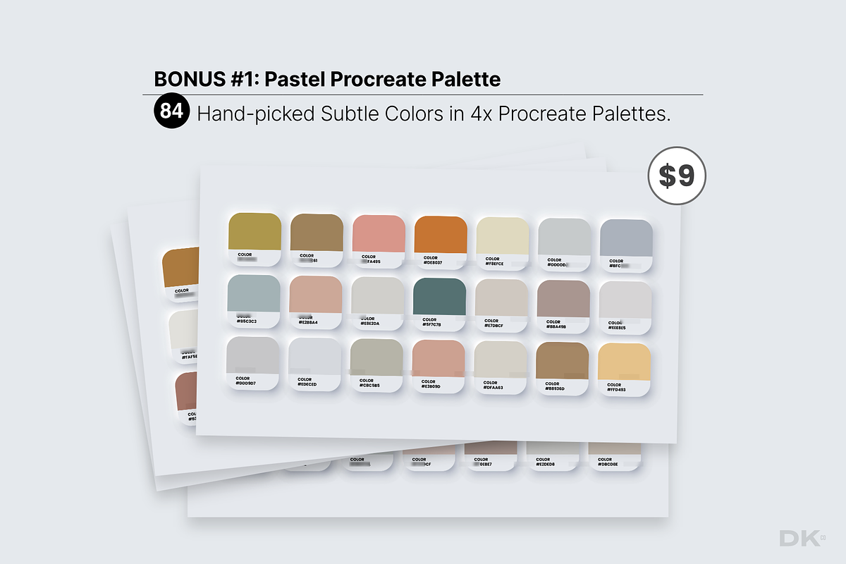 Neutral Procreate Color Palette, a Palette Add-On by Designer's Kit Co (Photo 5 of 10)