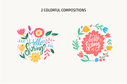 Spring Lettering & Floral Quotes, a Seasonal Illustration by Oktyabr (Thumbnail 4 of 7)