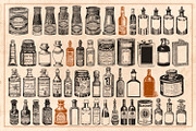120 Vintage Bottles, Flasks & Vials, an Illustration by Brigantine Designs (Thumbnail 4 of 6)