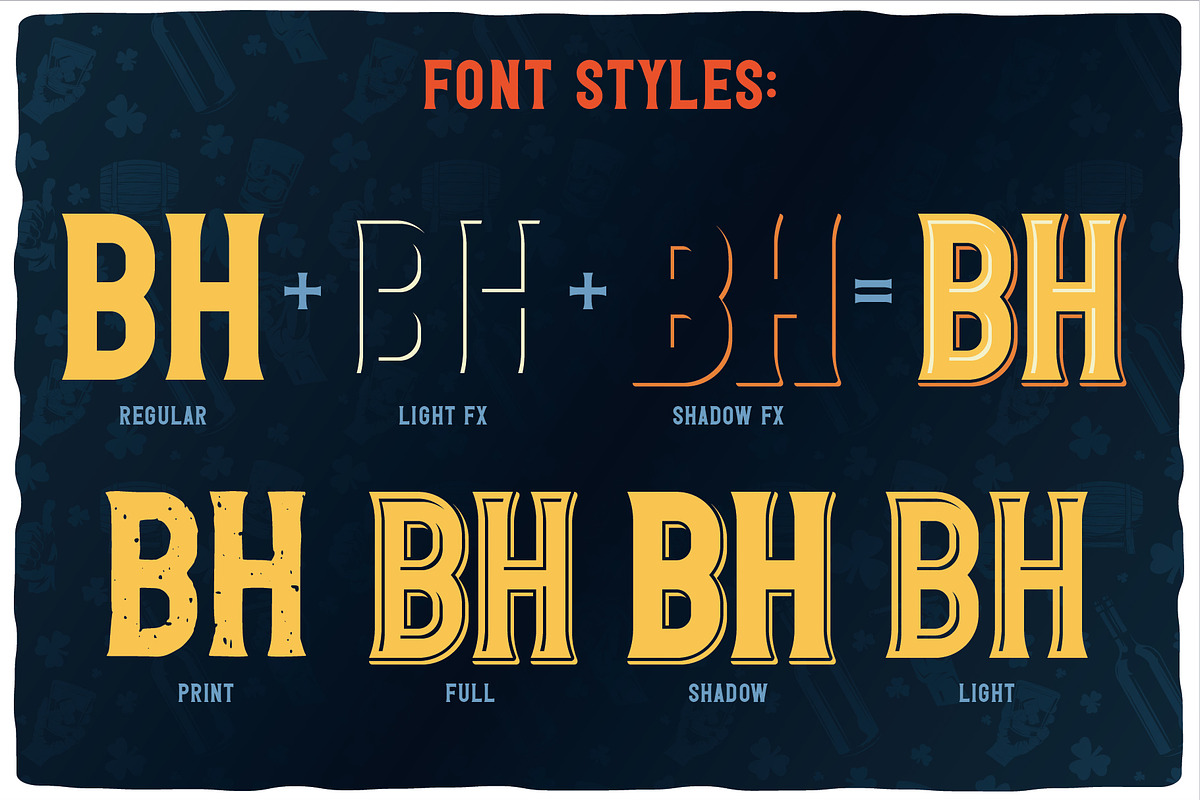 Whisky Trail Font + bonus!, a Symbol Font by VozzyStock (Photo 3 of 10)