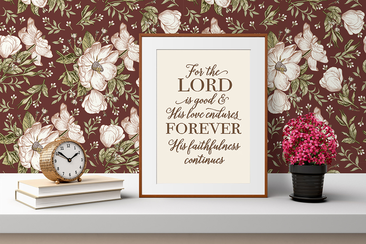 Set Seamless Flowers Dogrose Pattern, a Pattern Graphic by Vintage (Photo 6 of 8)