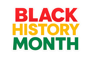 Black history month text with vibran, an Illustration by Dvoevnore photos