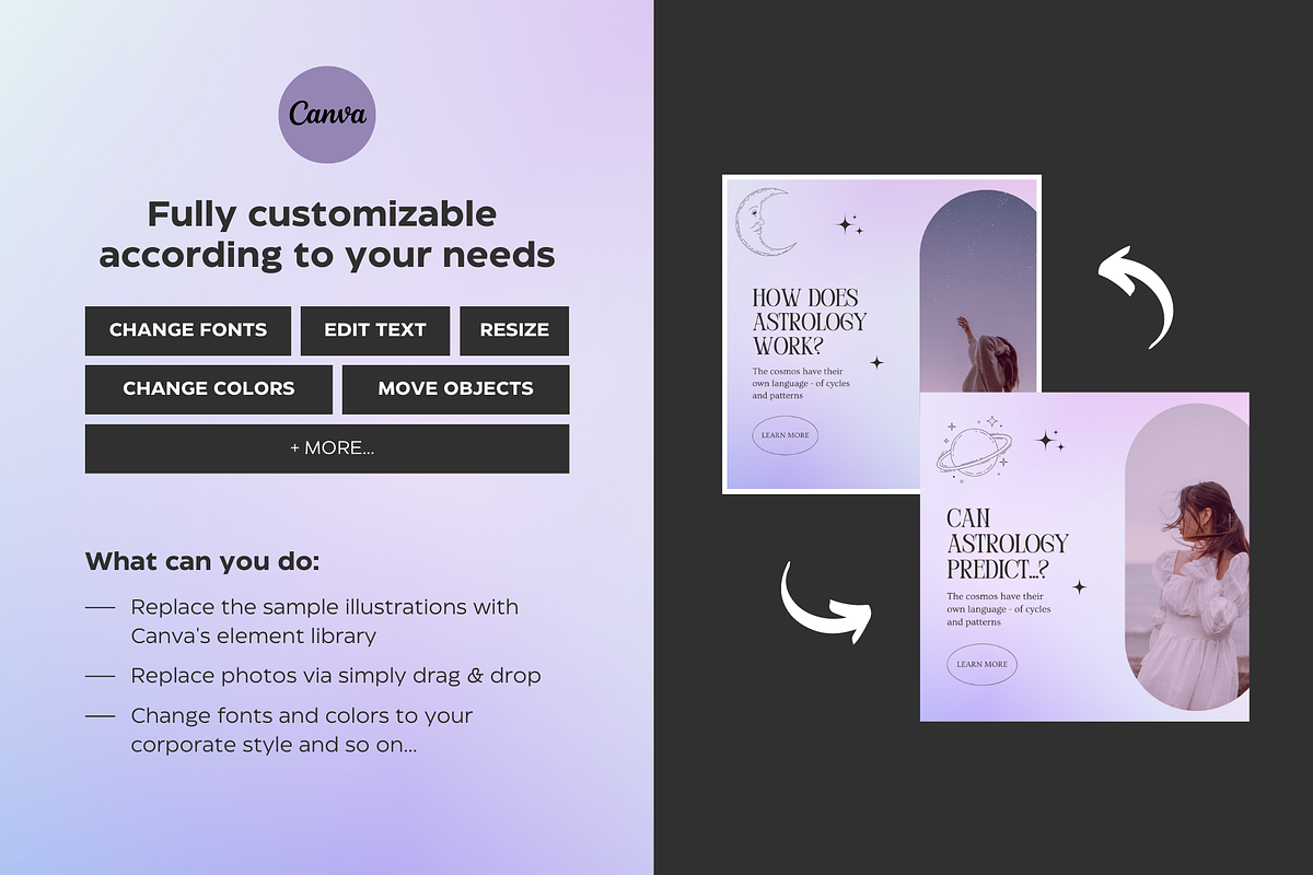 Magical Instagram Templates Canva, a Social Media Template by Eden Origin Studio (Photo 7 of 7)