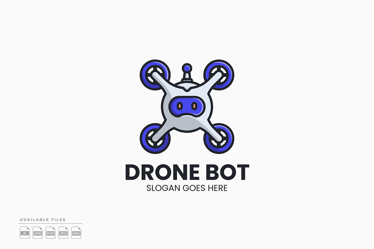 Drone Bot Logo, a Branding & Logo Template by Zeer Graphic