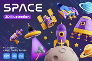 Space 3D Icons, an Object 3D Model by Rakata Studio (Thumbnail 1 of 7)