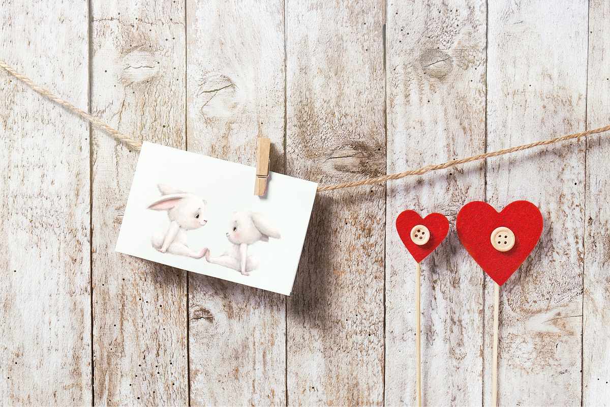 Bunny wedding. Illustration., an Animal Illustration by sheincar (Photo 8 of 8)